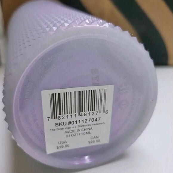 STARBUCKS ICY WHITE - PURPLE - STUDDED GRANDE TUMBLER HOLIDAY 2021 - Picture 4 of 5